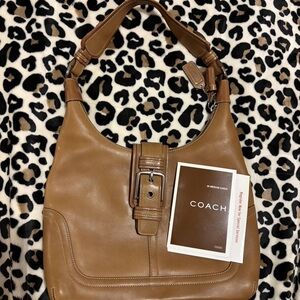 Coach Brown Leather Hobo Bag